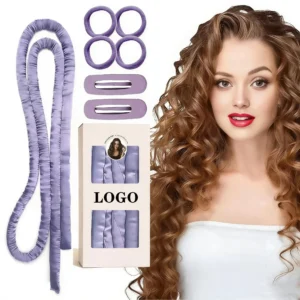 Satin Heatless Hair Curler Set - Overnight Curling Rod Headband (No Heat)