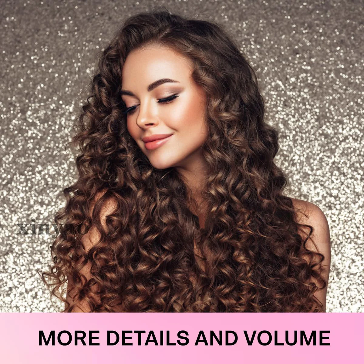 Satin Heatless Hair Curler Set - Overnight Curling Rod Headband (No Heat) - view 2